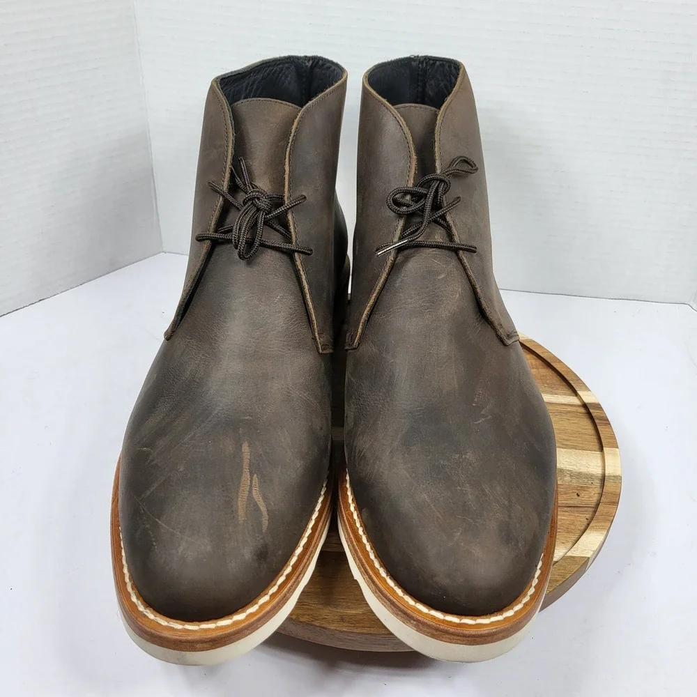 Thursday Boot Co Scout Chukka Mens 16 Brown Good Leather Wedge Sole Boot